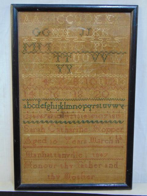 American needlework sampler, Sarah Catherine Hopper (1 of 5)