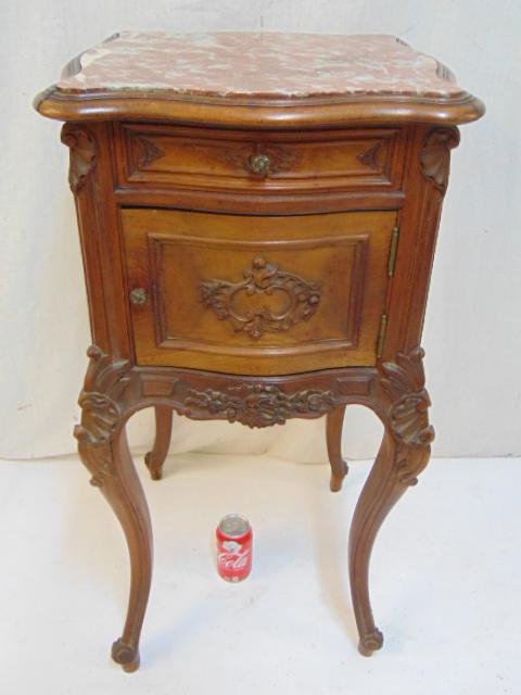 French humidor, marble top, marble lined interior with (1 of 5)