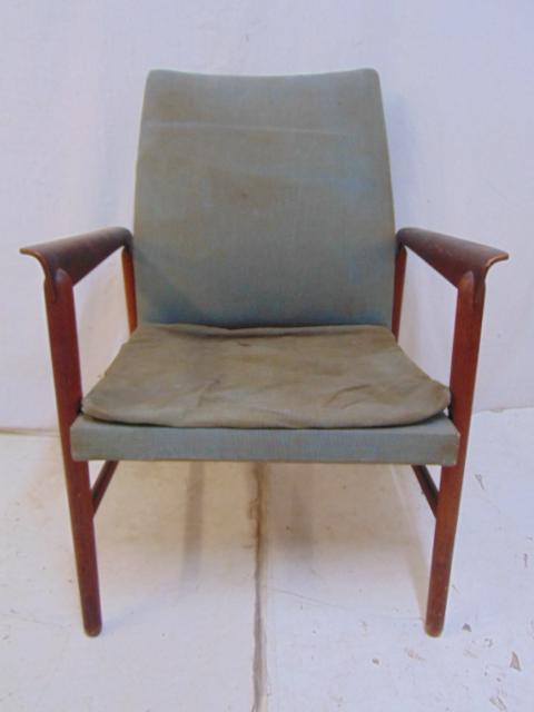 F.H. Danish armchair, mid Century design, upholstery (1 of 5)