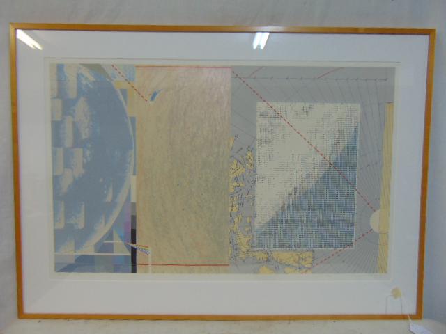 Lithograph, "Cosmic Code", by Margot Lovejoy, 7/40, 24" (1 of 5)