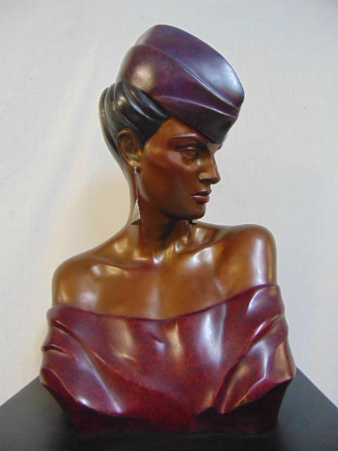 Patrick Nagel bronze "Carol", limited edition 78/180 (1 of 10)