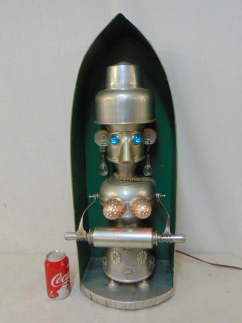 Sculpture, Jim Bauer, "Woman with Rolling Pin", mixed (1 of 7)