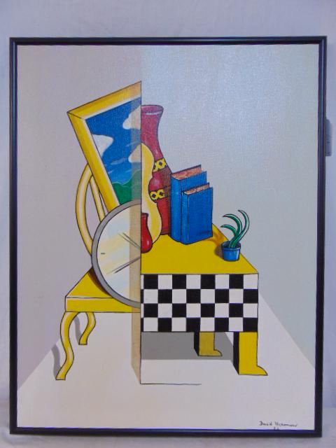 Painting, "The Collector II", David Herman, acrylic on (1 of 5)