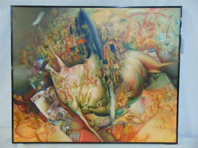 Painting, untitled, Antanas Adomaitis, 1997, painted on (1 of 6)