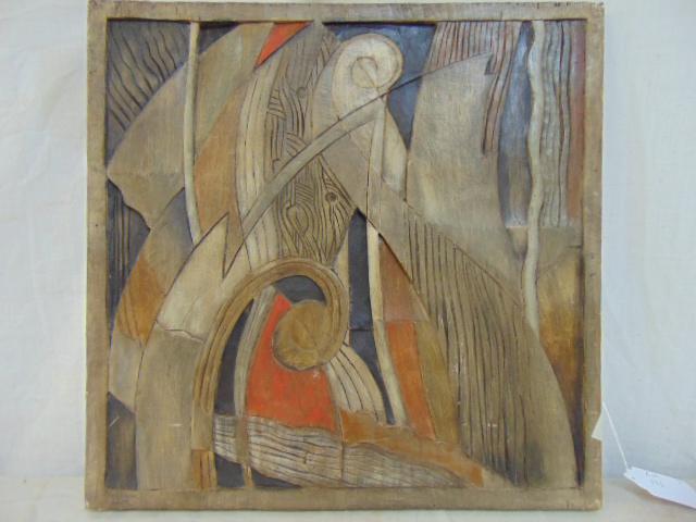 Polychrome wood panel, Vernon Smith, WPA & Provincetown (1 of 6)