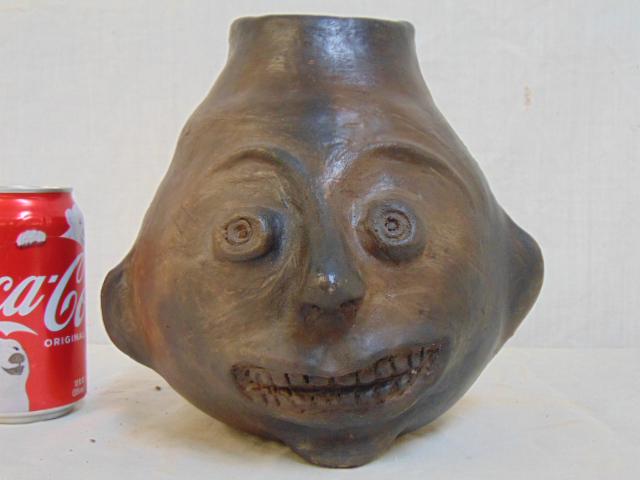 Clay "face" pot by Georgia Blizzard, VA, titled "The (1 of 5)