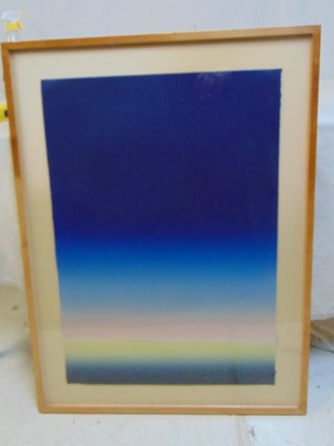 Lithograph, stars, sky, signed illegible, lithograph (1 of 4)