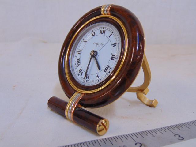 Cartier travel clock Swiss made, working condition (1 of 4)