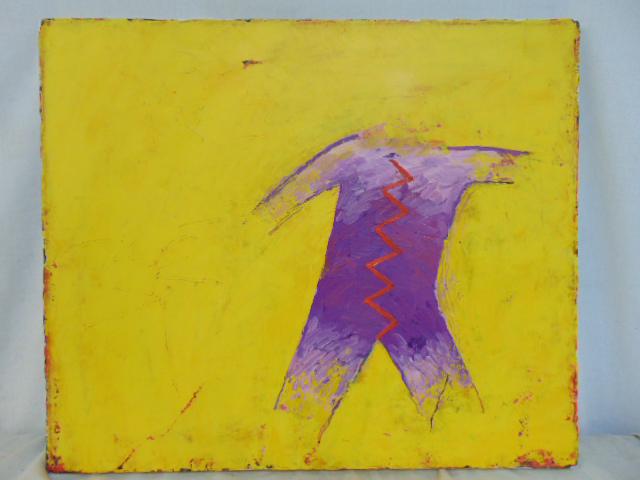 Painting, "Split", Louisa Chase, oil on canvas, 1980, (1 of 3)