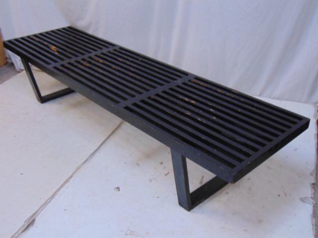 George Nelson bench, repainted black paint, bench is (1 of 6)