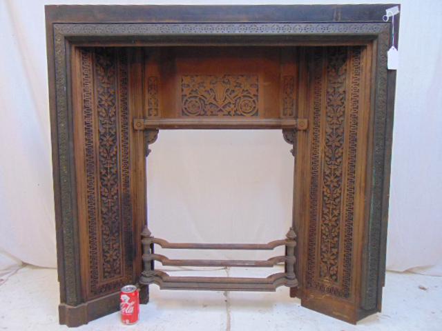 Cast iron Eastlake style fireplace surround, 22" by 27" (1 of 7)