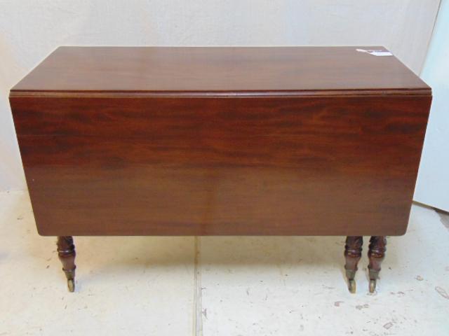 Empire mahogany drop leaf table, acanthus carved legs, (1 of 5)