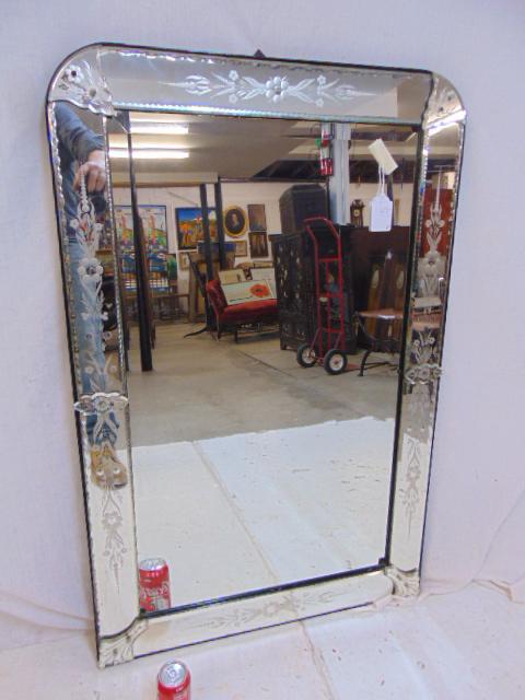 Venetian mirror, with decorative mirrored frame, mirror (1 of 6)