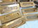 Lot 7 vintage brass mailbox "Paper" slots, with back - 2