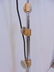 Industrial design floor lamp, large steel & white - 3