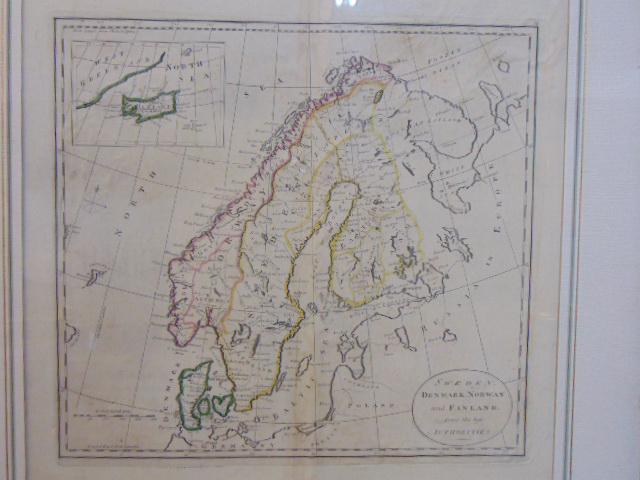 Antique map, "Sweden, Denmark, Norway & Finland, from: Antique map, "Sweden, Denmark, Norway & Finland, from the best authorities, with insert showing Iceland & part of Greenland, 14.75" by 16", engraved by S. Hill, Boston. Notice: Please note that our au