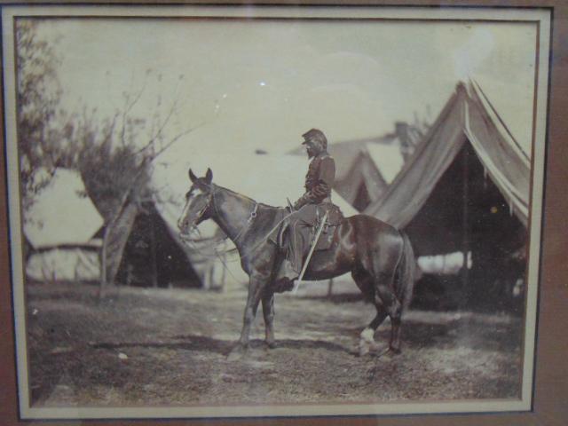Alexander Gardner photograph, "Lt. Colonel Charles B.: Alexander Gardner photograph, "Lt. Colonel Charles B. Norton, aide de Camp to General Fitz John Porter, taken at the Antietam Battlefield, October 1862 (more info on reverse), photograph is 6.5" by 8.