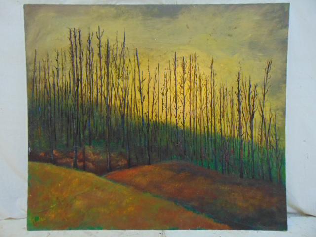 Painting, November Mood, Milton Lunin 36 x 42, oil on: Painting, November Mood, Milton Lunin 36 x 42, oil on masonite, 1954