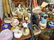 Large table lot vintage porcelain & glass, various - 2