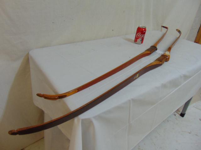 2 bows, Bear Archery Company, 62" & 64" bows, "Bear: 2 bows, Bear Archery Company, 62" & 64" bows, "Bear Glass Powered Polar.