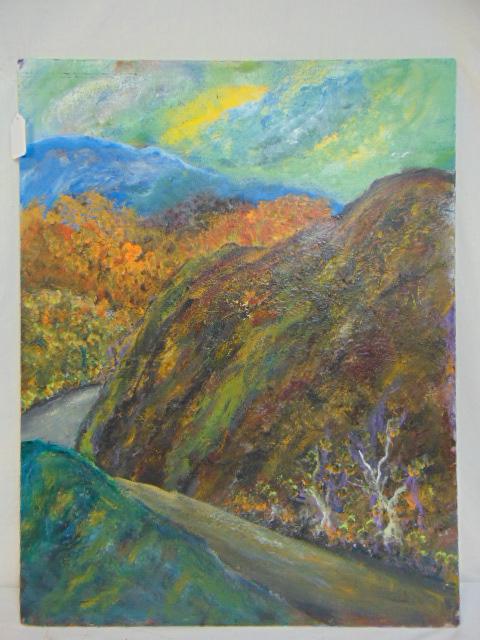 Painting, "Storm King", Milton Lunin, painted on: Painting, "Storm King", Milton Lunin, painted on Masonite, 1973, 36" by 28"