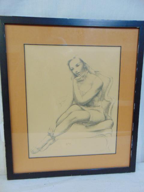 Lithograph, "Monique", Leon Kroll, 1945, signed in: Lithograph, "Monique", Leon Kroll, 1945, signed in pencil, 12.25" by 10"