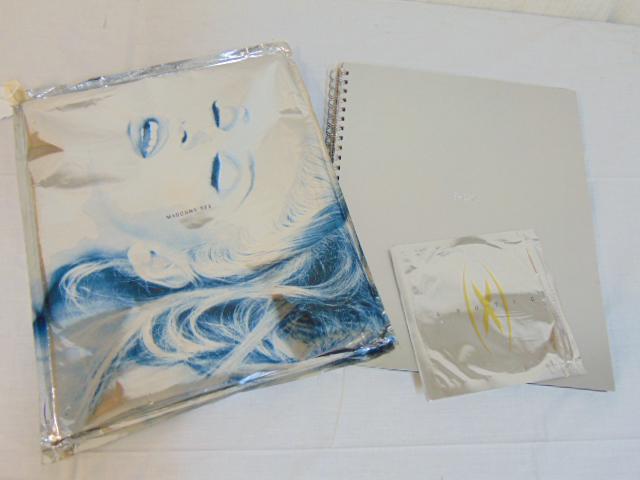 Book, Madonna Sex, in original sleeve, with CD,: Book, Madonna Sex, in original sleeve, with CD, aluminum cover, some minor scratches.