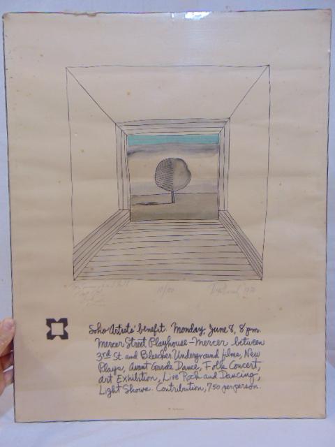 Mel Pelarsky poster, SOHO benefit, signed, edition: Mel Pelarsky poster, SOHO benefit, signed, edition 10/100, 24" by 18.75"