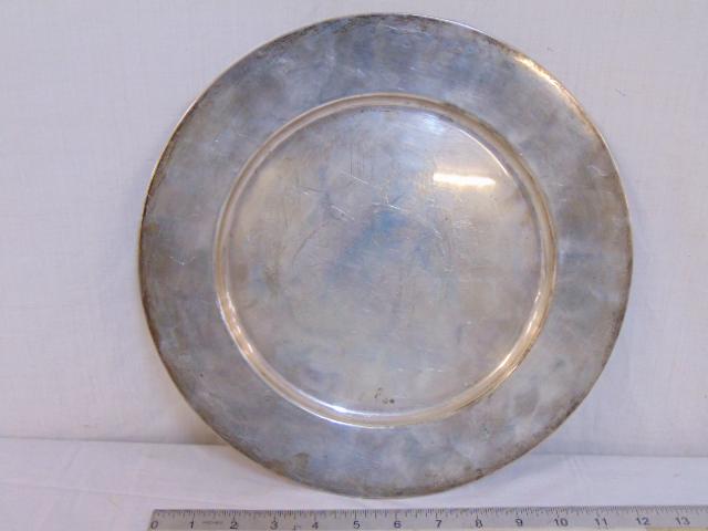 Sterling silver tray by Cartier, 12", 20 troy.: Sterling silver tray by Cartier, 12", 20 troy.