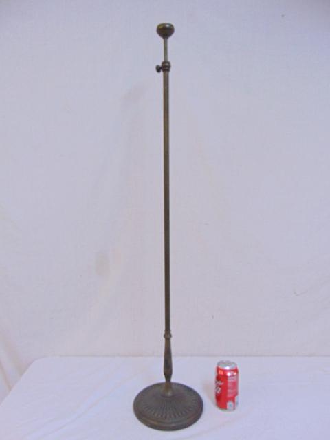 Tiffany Studios adjustable floor lamp base, original: Tiffany Studios adjustable floor lamp base, original patina, needs socket & wiring,