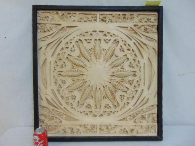 Louis Sullivan plaster frieze from Garrick Theater,: Louis Sullivan plaster frieze from Garrick Theater, Chicago, reproduced from original , Modulighter Foundation, 27.5" by 26.25"