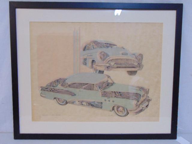 Lithograph, Ron Rae, "1953 Buick", signed in pencil Ron: Lithograph, Ron Rae, "1953 Buick", signed in pencil Ron Rae 1970, 19.75" by 25.75"