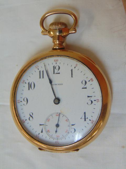 Pocket watch, Howard GF in case, E. Howard Watch Co. (1 of 5)