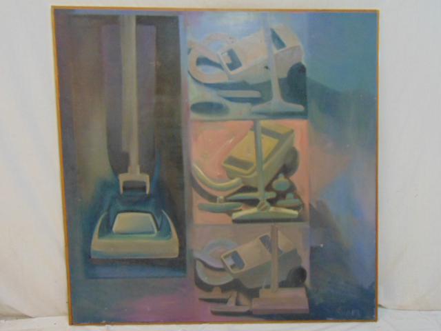 Painting, vacuum cleaners, signed Pierson, oil on (1 of 7)