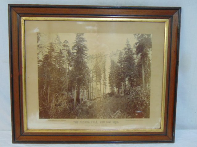 Vintage photo print, "The Nevada Fall, Yo-Semite". (1 of 5)