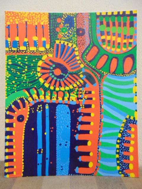 Painting, Louise Abrams, Outsider Art Collection, oil: Painting, Louise Abrams, Outsider Art Collection, oil on canvas board, 16" by 20", from the collection of the artist. This lot is part of a large collection of sculpture and paintings from a newly red