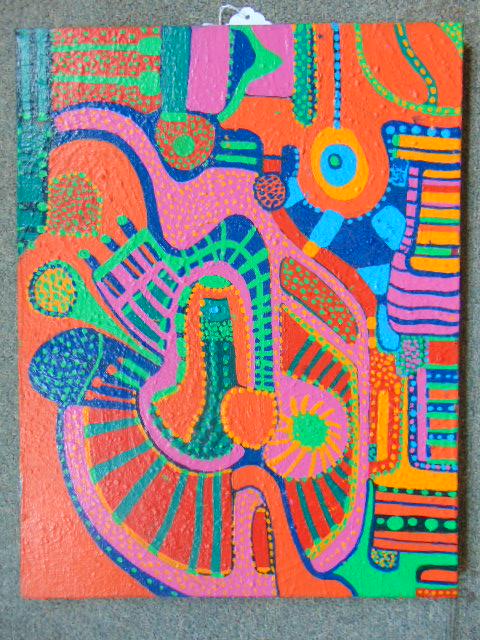 Painting, Louise Abrams, Outsider Art Collection, oil (1 of 2)