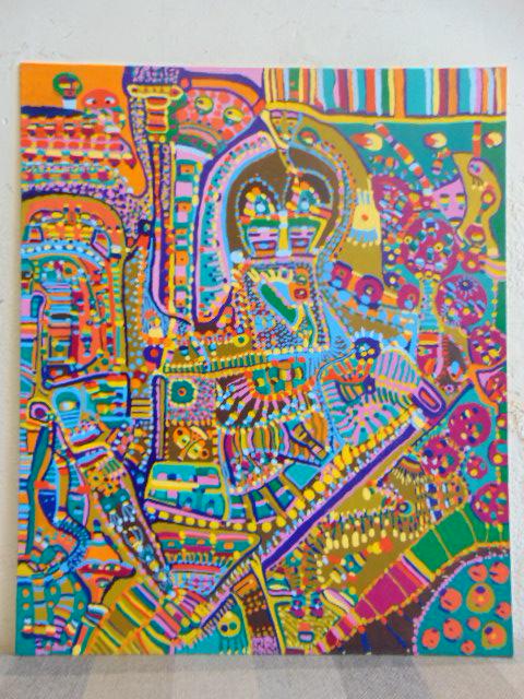 Painting, Louise Abrams, Outsider Art Collection, oil (1 of 2)