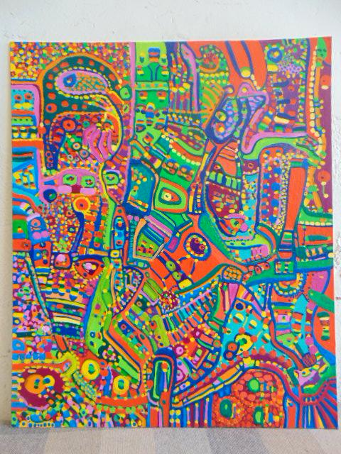 Painting, Louise Abrams, Outsider Art Collection, oil (1 of 2)