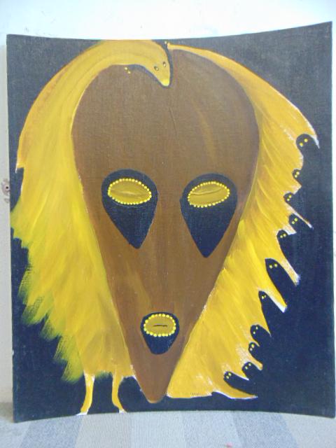 Painting, Louise Abrams, Outsider Art Collection, oil: Painting, Louise Abrams, Outsider Art Collection, oil on canvas board, 20" by 24", from the collection of the artist. This lot is part of a large collection of sculpture and paintings from a newly red