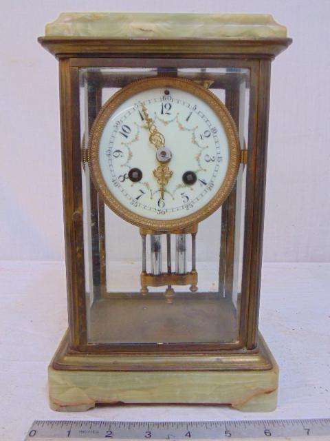 Crystal regulator, onyx top, porcelain dial, mercury (1 of 6)