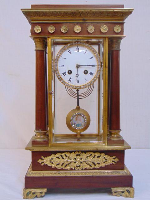 French Empire Portico clock, exceptional quality with (1 of 11)