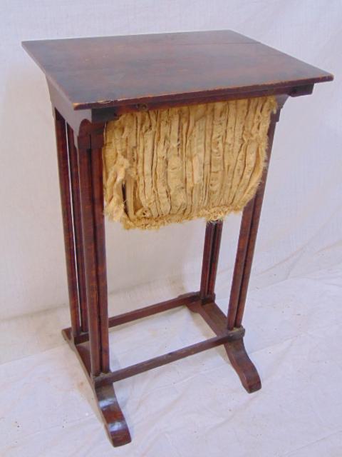 Early 19th Century sewing stand, stencilled decoration, (1 of 6)