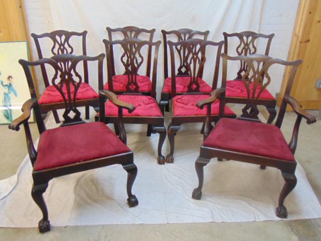 Set 8 Chippendale style dining chairs by the Nathan (1 of 10)