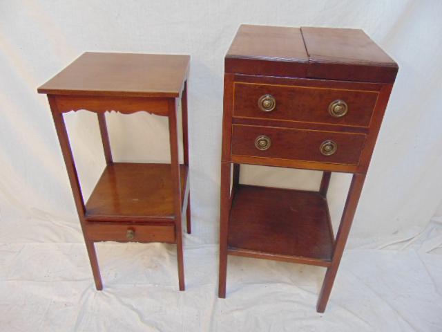 Wash stand & one drawer stand, in mahogany, wash stand (1 of 6)