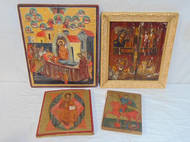 Lot religious Icons, includes Christ in Majesty 11.5" (1 of 14)