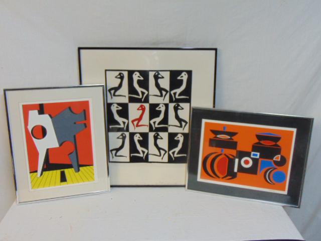 3 lithographs, Sonny Zoback, Russo, Isler, includes (1 of 9)