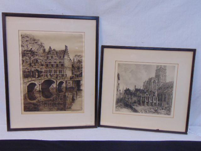 2 etchings, Rouen & Amsterdam, Alfred-Louis (1 of 8)