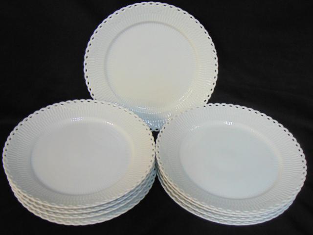 9 Royal Copenhagen dinner plates,White Fluted Full Lace (1 of 5)