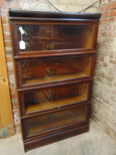 Globe Wernicke oak barrister bookcase, 4 stack bookcase (1 of 4)